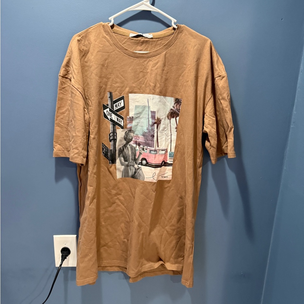 Brown Graphic T-Shirt